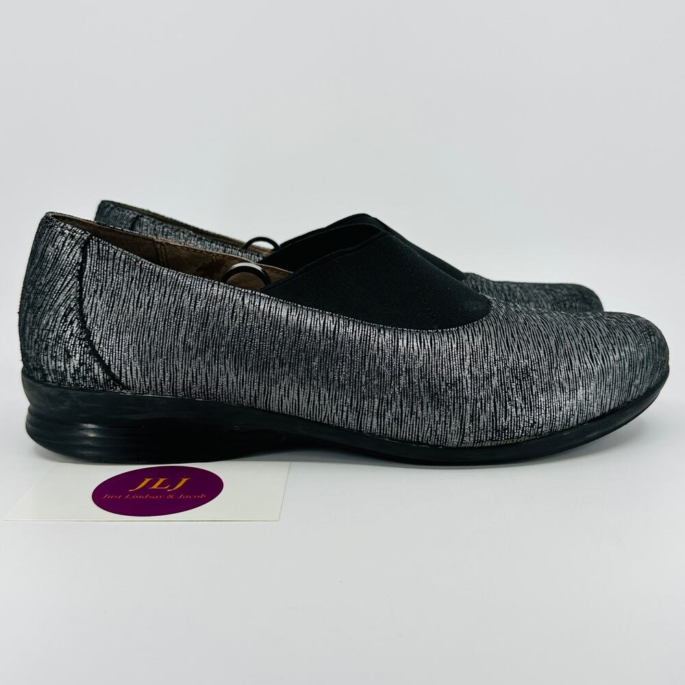 Dansko Women's Ann Pewter Metallic Slip On Comfort Shoes Size 38 EU/ 7.5-8 US